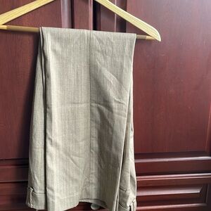 New York & Company Wide Leg Beige Pin Stripe Trouser